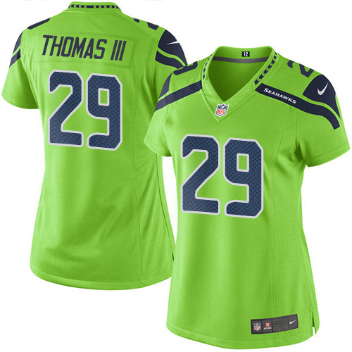 Women's Elite Earl Thomas III Nike Jersey Green - #29 Rush NFL Seattle Seahawks